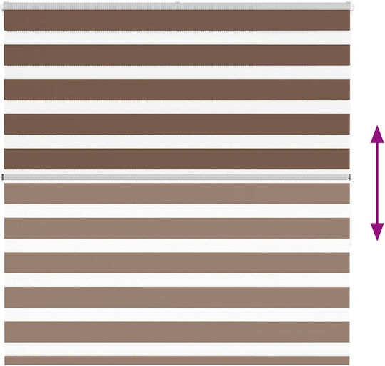 vidaXL Roller Blinds Partial Blackout Brown W140xH150cm 4014347