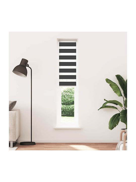 vidaXL Roller Blinds Partial Blackout Black W45xH200cm 4014250