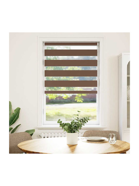 vidaXL Roller Blinds Partial Blackout Brown W90xH150cm 4014337