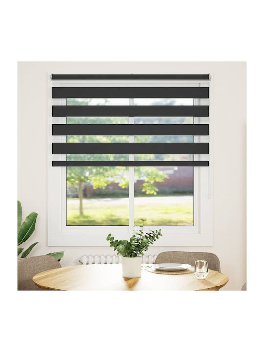 vidaXL Roller Blinds Partial Blackout Black W130xH150cm 4014241