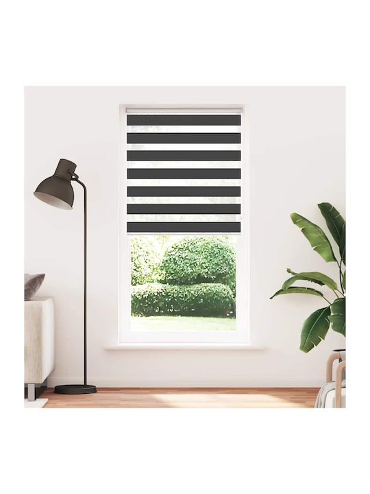 vidaXL Roller Blinds Partial Blackout Black W105xH200cm 4014262