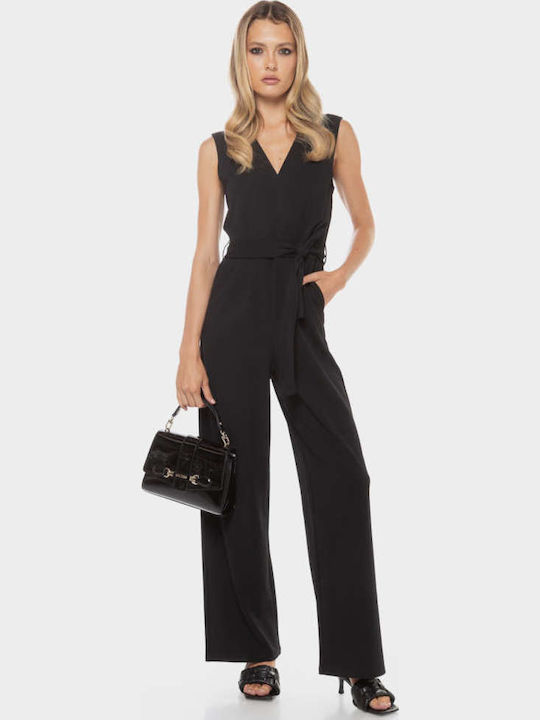 Women's Sleeveless One-piece Suit Black