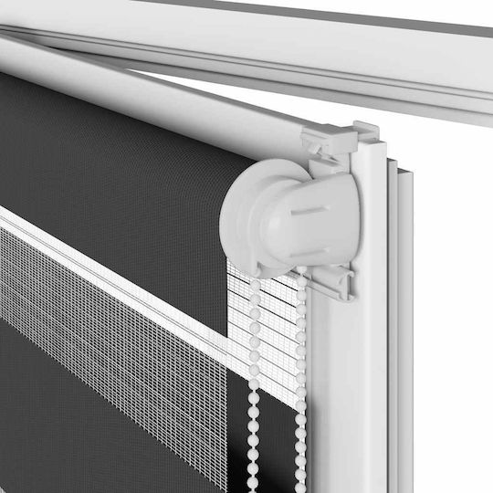 vidaXL Roller Blinds Partial Blackout Black W135xH200cm 4014268