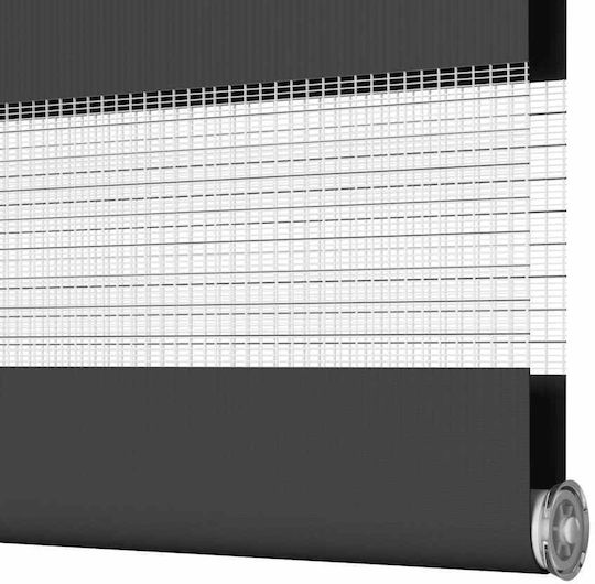 vidaXL Roller Blinds Partial Blackout Black W135xH200cm 4014268
