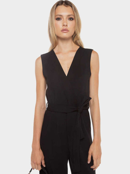 Women's Sleeveless One-piece Suit Black