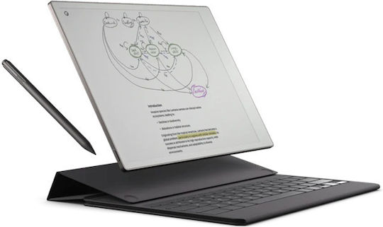 reMarkable Husă Tip Folio Flip Cover Din Piele Cu Tastatură În Engleză SUA Neagră (Paper Pro)