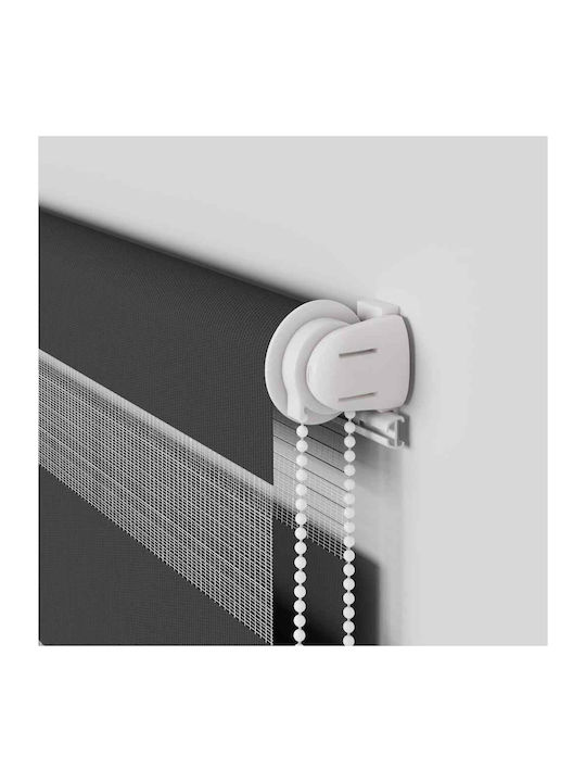 vidaXL Roller Blinds Partial Blackout Black W140xH150cm 4014243