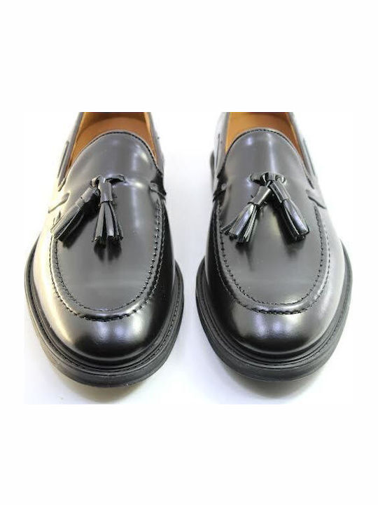 Leder Herren Mokassins in Schwarz Farbe
