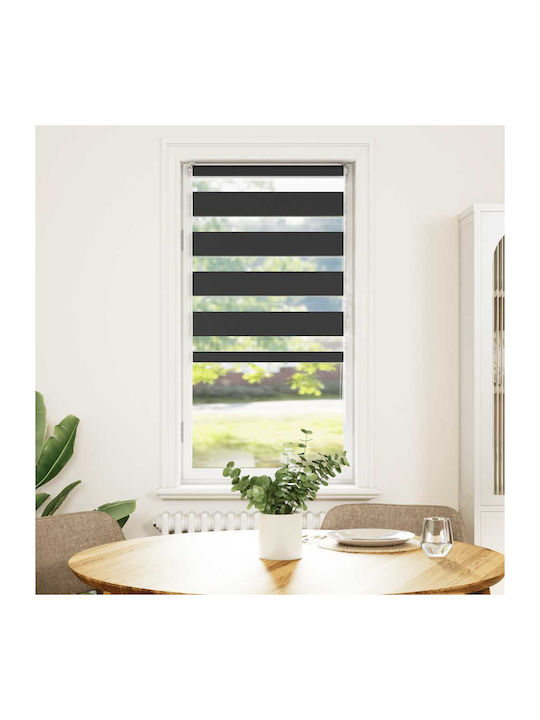 vidaXL Roller Blinds Partial Blackout Black W65xH100cm 4014202