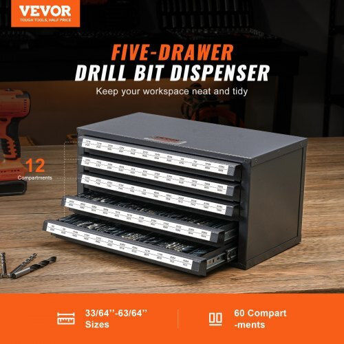 Vevor Metallic Tool Box Drawer with 60 Drawers