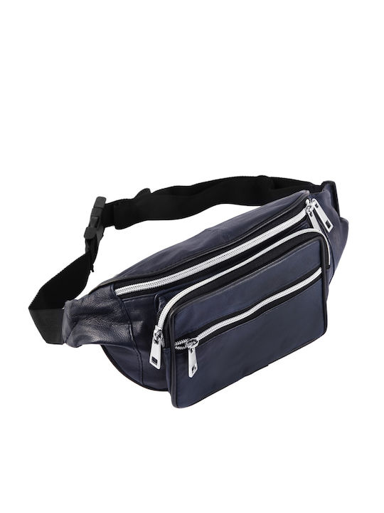 Steinmeister Leather Waist Bag Blue