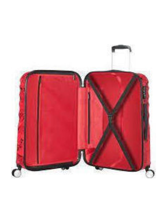 American Tourister WaveBreaker Kids Large Hard Red Suitcase With 4 Wheels Height 77cm