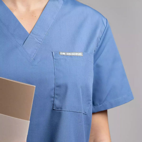 Dr. Scrub Unisex Ιατρική Μπλούζα Γαλάζια
