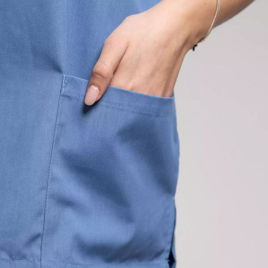Dr. Scrub Unisex Ιατρική Μπλούζα Γαλάζια