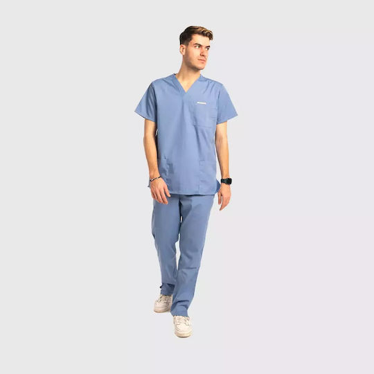 Dr. Scrub Unisex Ιατρική Μπλούζα Γαλάζια