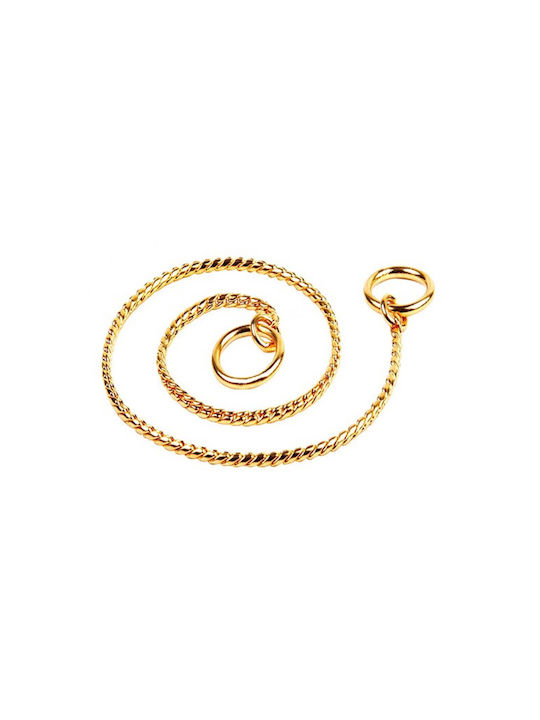 Pet Interest Flat Brass Snake Chain Hundehalsband aus Kette in Gold Farbe 0,75mm 45εκ. 3834-S