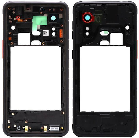 Samsung Μεσαίο Πλαίσιο Μαύρο για Samsung G525F Galaxy Xcover 5