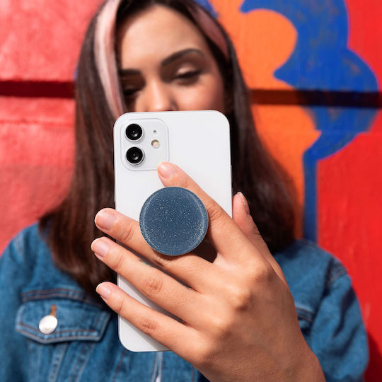 Sonique Pop Socket Κινητού Glitter Μπλε