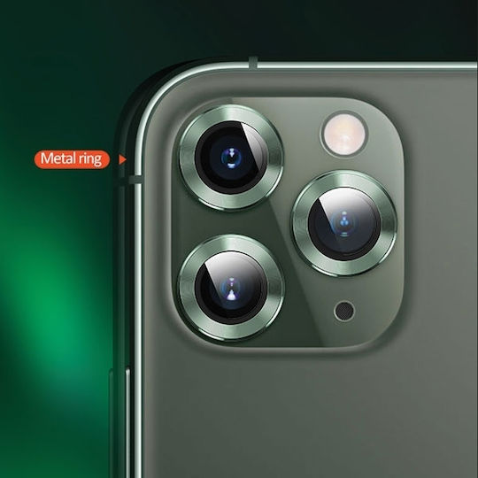 Usams Metal Rings Προστασία Κάμερας Tempered Glass Γκρι για το iPhone 11 Pro / 11 Pro Max