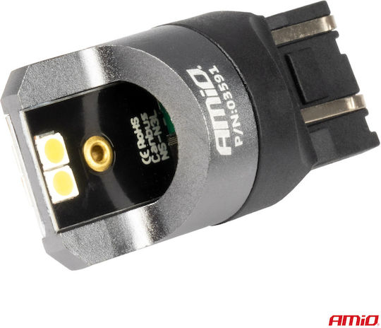 AMiO Lamps Car W21/5W Canbus LED 6000K Cold White 12-24V 3W 2pcs