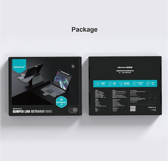 Nillkin Bumper Flip Cover με Πληκτρολόγιο Μαύρη (iPad 2022 10.9'')