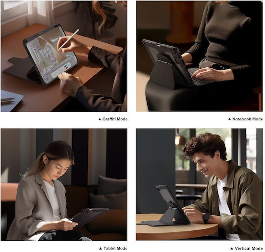 Nillkin Bumper Flip Cover με Πληκτρολόγιο Μαύρη (iPad 2022 10.9'')