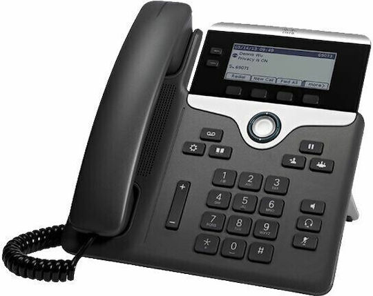 Cisco CP-7821-3PCC-K9= Wired IP Phone with 2 Lines Black