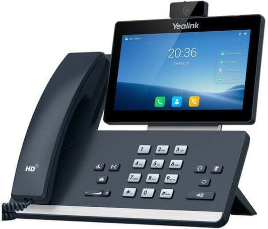 Yealink T58W Pro with camera Cu fir Telefon IP 16 linii Negru