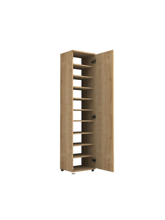 Einzeltür Kleiderschrank Visla mit Spiegel Natural Beech 45x36x187cm
