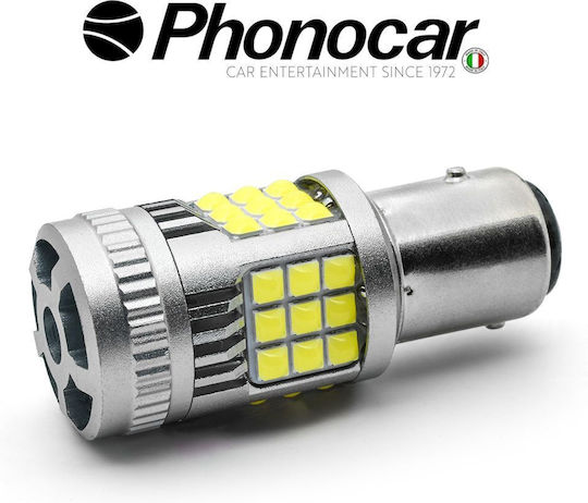 Phonocar Lamps Car BA15D Canbus LED 6000K Cold White 12V 2pcs
