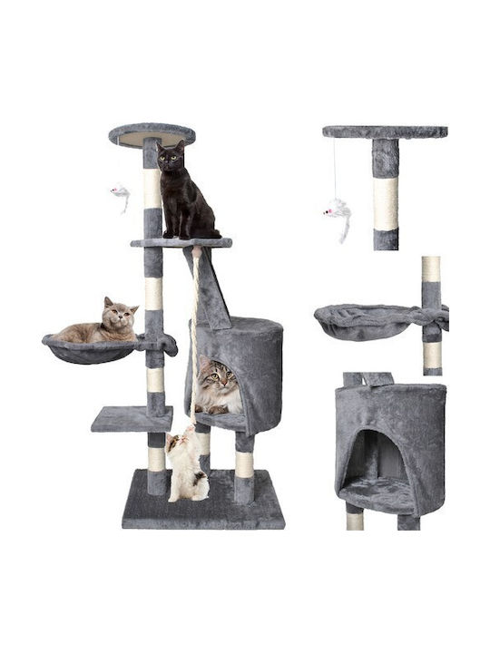 Purlov Scratching Post Cat Trees Gray 5 levels 49x49x118cm