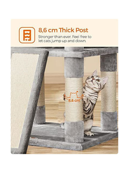Feandrea Scratching Post Cat Trees Gray 7 levels 60x55x172cm