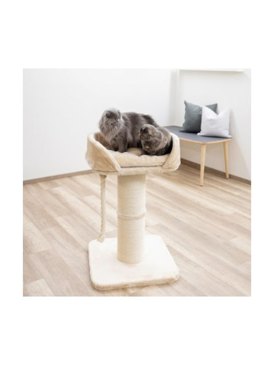 Kerbl Stâlp pentru zgâriat pisici Copaci pentru pisici Bej 2 niveluri 58x58x58cm