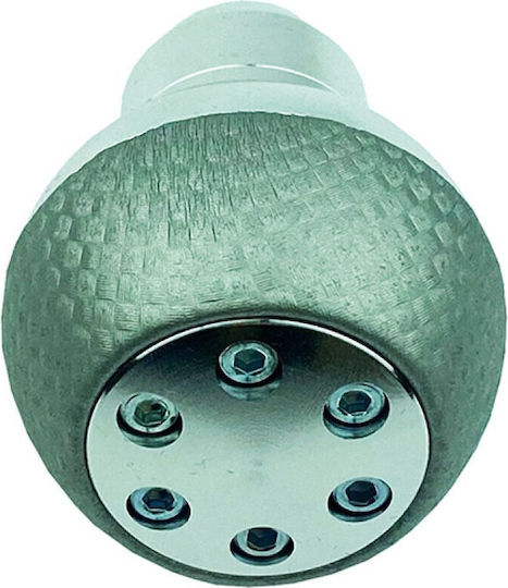 Auto Gs Auto Schaltknauf Nickel Rund mit Schrauben Universal Gray