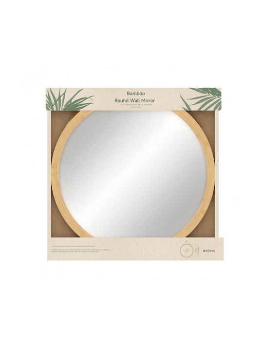 Bizzotto Desty Ro Bamboo Mirror W-frame D45 Ø45
