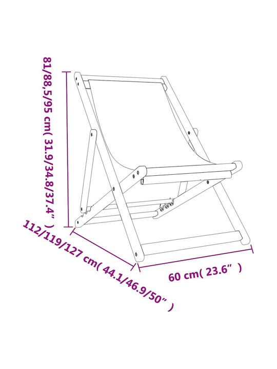 Deckchairs Folding Wooden with Green Fabric 2pcs 60x112x81cm