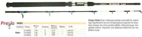 Pregio Rider Fishing Rod for Vertical Fishing 1.40m 100-150gr