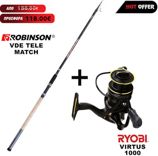 Robinson Match Robinson VDE Match 420 Fishing Rod for Surf Casting with Reel 4.2m 8-20gr