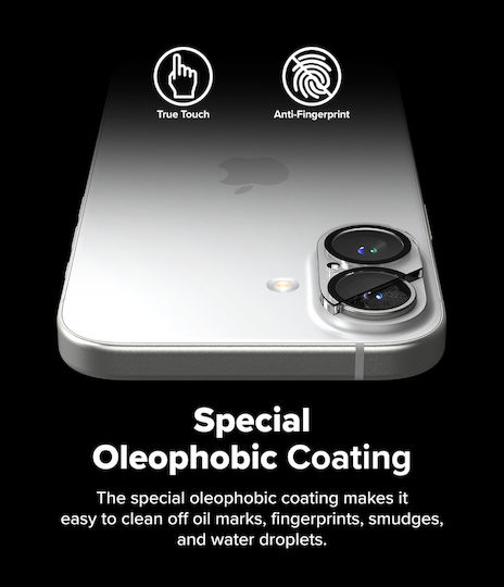 Ringke Protecție Cameră Tempered Glass Transparent pentru iPhone 16, iPhone 16 Plus
