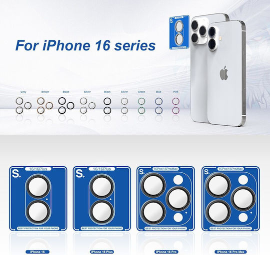 Lito Protecție Cameră Tempered Glass Silver pentru iPhone 16, iPhone 16 Plus