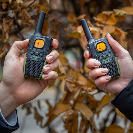Sencor SMR 131 Funkgerät PMR 0.5W mit Monochromdisplay Set 2Stück Black / Green