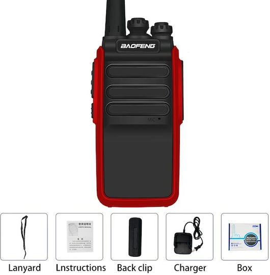 Baofeng BF-E88 Wireless Transceiver PMR 5W without Screen Set of 2pcs In Red Color