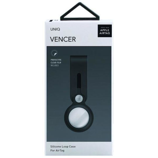 Uniq Vencer Калъф За Ключодържател От Силикон За AirTag В Черен Цвят