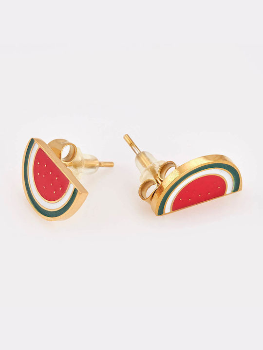 Sequoia Kids Hypoallergenic Steel Watermelon Earring