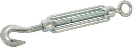 Benman Tensioner Boat Deck Light Type Electro-Galvanized Shackle with Ring and Hook M8 / 164mm8mm