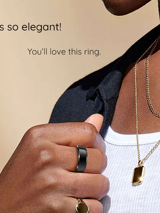 Techsuit R3 Smart Ring 19mm mit Pulsmesser Silber