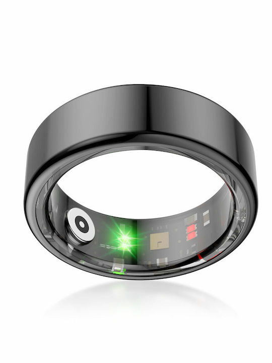Ksix Saturn Smart Ring 21.4mm Wasserdicht mit Pulsmesser Schwarz
