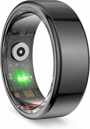 Ksix Saturn Smart Ring 21.4mm Wasserdicht mit Pulsmesser Schwarz