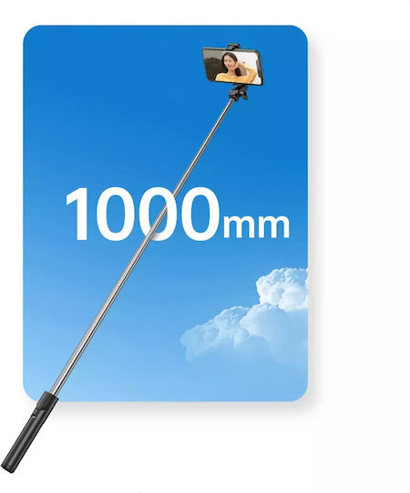 Hurtel Selfie Stick with Bluetooth & Remote Control Black