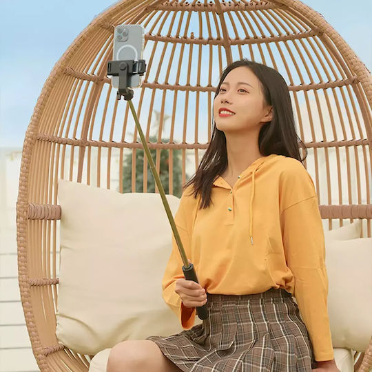 Hurtel Selfie Stick with Bluetooth & Remote Control Black